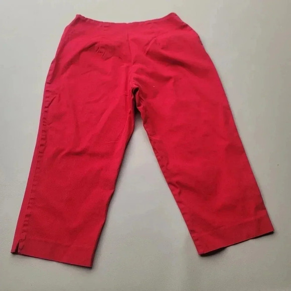 Briggs Womens Capri petite High Rise Straight Leg Red Stretch Flat Front 8P P4 - Picture 5 of 9